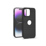 Haffner Carbon Logo szilikon tok - Apple iPhone 14 Pro Max - fekete