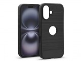 Haffner Carbon szilikon tok - Apple iPhone 16 - fekete