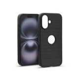 Haffner Carbon szilikon tok - Apple iPhone 16 - fekete