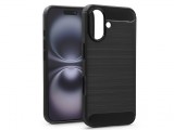 Haffner Carbon szilikon tok - Apple iPhone 16 - fekete