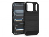 Haffner Carbon szilikon tok - Apple iPhone 17 Pro Max - fekete
