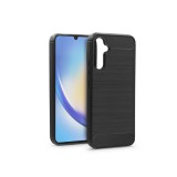 Haffner Carbon szilikon tok - Samsung SM-A346 Galaxy A34 5G - fekete