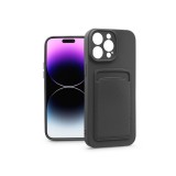 Haffner Card Case kártyatartós szilikon tok - Apple iPhone 14 Pro Max - fekete