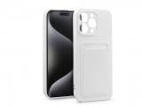 Haffner Card Case kártyatartós szilikon tok - Apple iPhone 15 Pro Max - fehér