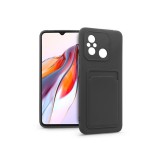 Haffner Card Case kártyatartós szilikon tok - Xiaomi Redmi 12C - fekete