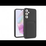 Haffner Card Case Samsung SM-A356 Galaxy A35 5G szilikon tok kártyatartóval fekete (HF271618) (HF271618)