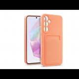 Haffner Card Case Samsung SM-A356 Galaxy A35 5G szilikon tok kártyatartóval rózsaszín (HF271632) (HF271632)