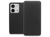 Haffner Dual Pocket Flip bőrtok - Xiaomi Redmi Note 13 5G - fekete