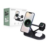 Haffner FN0342 15W Tech-Protect A13 3in1 Wireless Charger fekete Qi vezeték nélküli töltő állomás