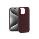 Haffner Frame szilikon tok - Apple iPhone 15 Pro Max - bíbor