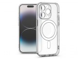 Haffner Frost Mag Cover kameravédős szilikon tok - Apple iPhone 14 Pro - átlátszó