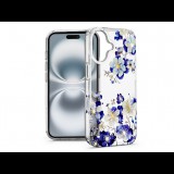 Haffner IMD Floral szilikon tok - Apple iPhone 16 Plus - átlátszó (HF789616)