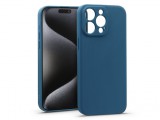 Haffner Matt szilikon tok - Apple iPhone 15 Pro - kék