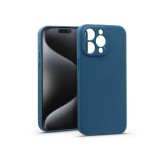 Haffner Matt szilikon tok - Apple iPhone 15 Pro - kék