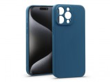 Haffner Matt szilikon tok - Apple iPhone 15 Pro Max - kék