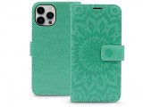 Haffner Mezzo Book Flip bőrtok - Apple iPhone 15 - mandala zöld