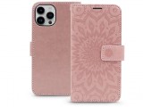 Haffner Mezzo Book Flip bőrtok - Apple iPhone 15 Plus - mandala rose gold