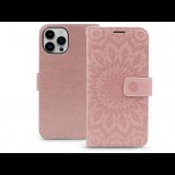 Haffner Mezzo Book Flip bőrtok - Apple iPhone 15 Pro - rose gold (PT-6787)