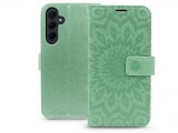 Haffner Mezzo Book Flip bőrtok - Samsung SM-A356 Galaxy A35 5G - mandala zöld