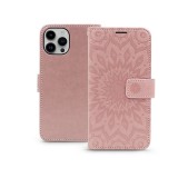 Haffner Mezzo Book Flip oldalra nyíló tok - Apple iPhone 15 Pro - mandala rose gold