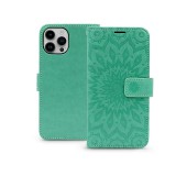 Haffner Mezzo Book Flip oldalra nyíló tok - Apple iPhone 15 - zöld