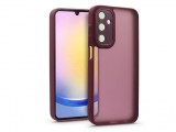 Haffner Samsung Galaxy A25 5G hátlap kameravédő peremmel, lencsevédő üveggel - Variete -bíbor