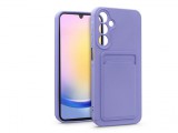 Haffner Samsung Galaxy A25 5G szilikon hátlap kártyatartóval - Card Case - lila