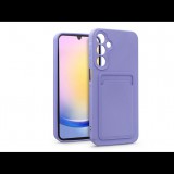 Haffner Samsung SM-A256 Galaxy A25 5G szilikon hátlap kártyatartóval - Card Case - lila (HF259265)