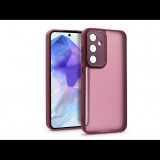 Haffner Samsung SM-A556 Galaxy A55 hátlap kameravédő peremmel, lencsevédő üveggel - Variete - bíbor (HF268120)