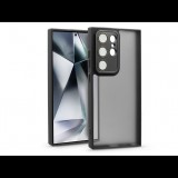 Haffner Samsung SM-S928 Galaxy S24 Ultra hátlap kameravédő peremmel, lencsevédő üveggel - Variete - fekete (HF238468)