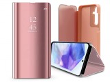 Haffner Smart Clear View oldalra nyíló flipes tok - Samsung SM-A556 Galaxy A55 - rózsaszín