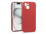 Haffner Soft szilikon tok - Apple iPhone 15 - piros