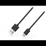 Haffner USB - micro USB adat- és töltőkábel 100 cm-es vezetékkel - fekete (ECO csomagolásban) (NSY012) - Adatkábel