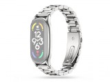 Haffner Xiaomi Mi Smart Band 7 aktivitásmérőhöz fém szíj rozsdamentes acélból - ezüst
