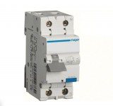 HAGER AD890J Áramvédős kismegszakító 1P+N, C-40A, 30mA, 4,5kA, AC