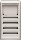 HAGER FU62AN Vega D, 6 soros, süllyesztett elosztó, félig előszerelt, ajtó nélkül, 300mm üres hely, 96 modul, 1106x550x110,