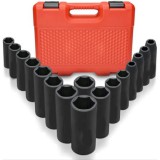 Haina HA-2031 Erősitett Fekete Dugókulcs készlet 1/2" 16-részes 10-32mm