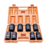 Haina HB-6796 Erősitett Gépi Fekete Dugókulcs készlet 3/4" 8-részes 12csillag