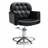 Hair Liberty fekete fodrász szék - csillag talppal XS375043