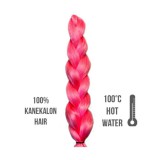 Hair Power Afro szintetikus 100% kanekalon haj, 60 cm, 85 g, pink (F-1)
