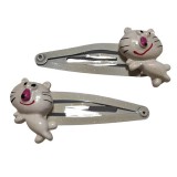 Hair Power cicás gyerek csit csat fehér, 2 db