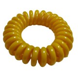 Hair Power csavart szilikon hajgumi, citromsárga