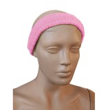 Hair Power Kozmetikai gumis frottír bambusz fejpánt, pink