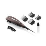 Hajvágó szett Hyundai HC 910 Hálózati tápellátással rendelkező hajvágó, éles rozsdamentes pengékkel és 4 cserélhető tartozékkal