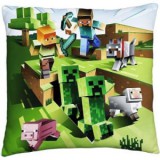 Halantex Minecraft: Kúszónövények harca díszpárna - 40 x 40 cm (MNC142)