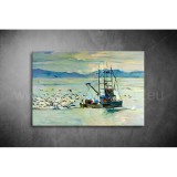 Halászhajó Vászonkép 030 fes-030