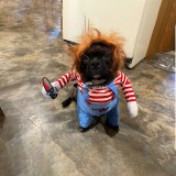 Halloween Deadly Doll Kisállat kutya jelmez