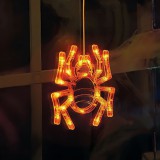 Halloween-i világító dekoráció - pók - tapadókorongos - 12 LED - 20 x 18,5 cm - 3 x AAA (56588B)