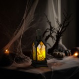 Halloween-i világító dekoráció - tök - sárga LED - 17,5 x 6,3 x 6,3 cm - 3 x LR44 (56600B)