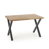 Halmar APEX - Étkezőasztal - tömör tölgyfa / fém (140/85)